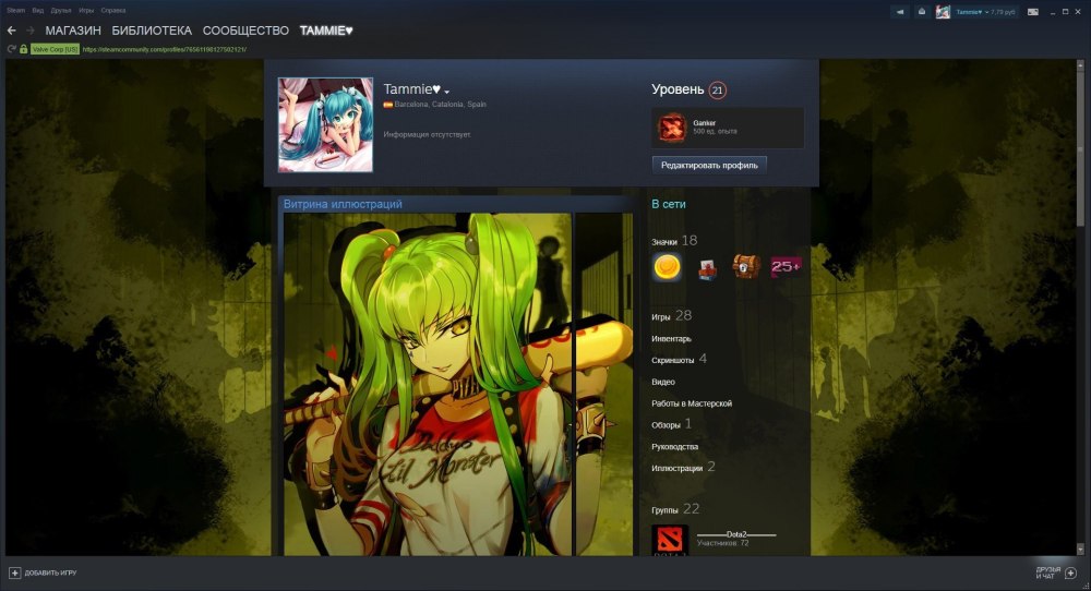 Steam профиль