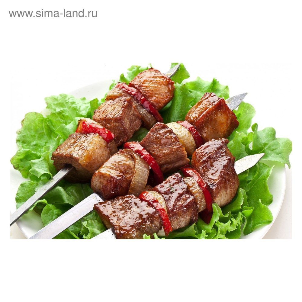 Шашлык на белом фоне