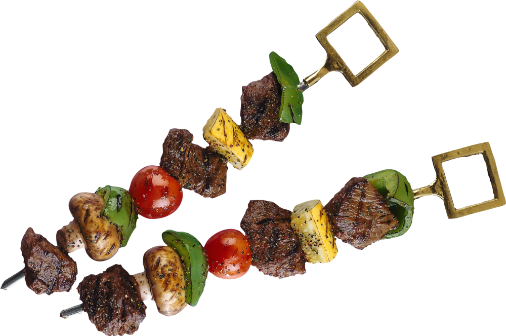 Шашлык на белом фоне