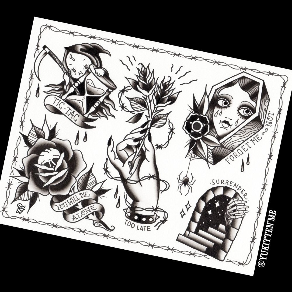 Смерть Traditional Tattoo эскиз