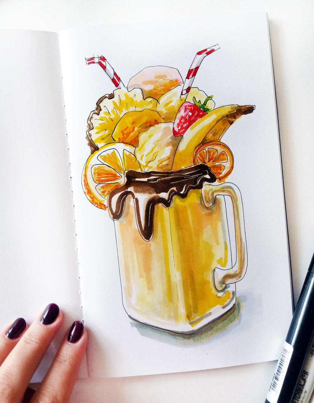Скетч конфеты маркерами