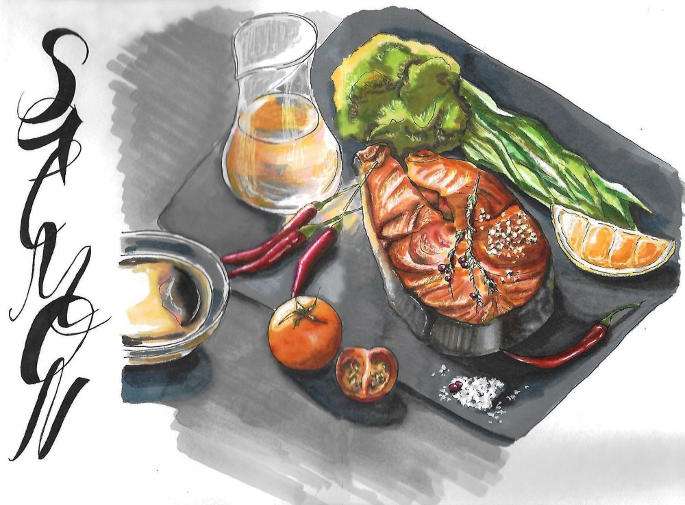 Рисунки десертов маркерами