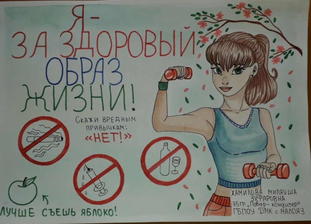 Плакат на тему спорт