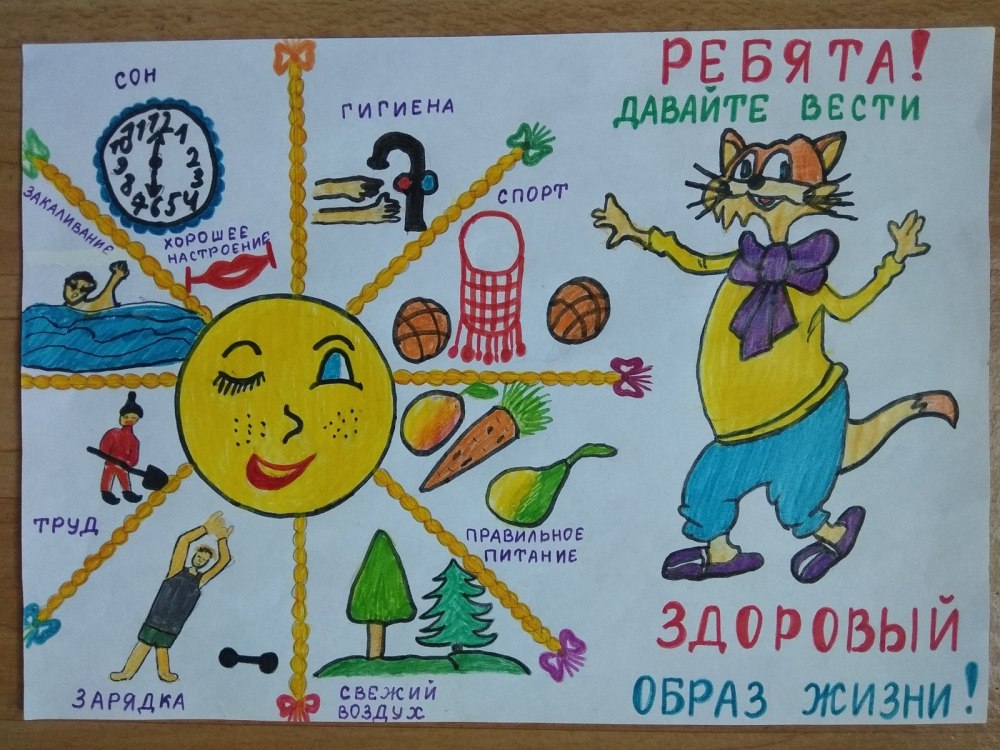 Рисунок на тему здоровый образ жизни