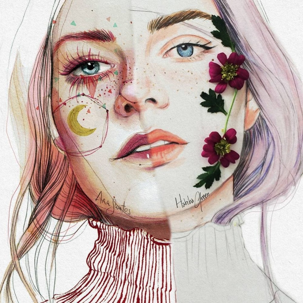 Рисунки девушек Эстетика