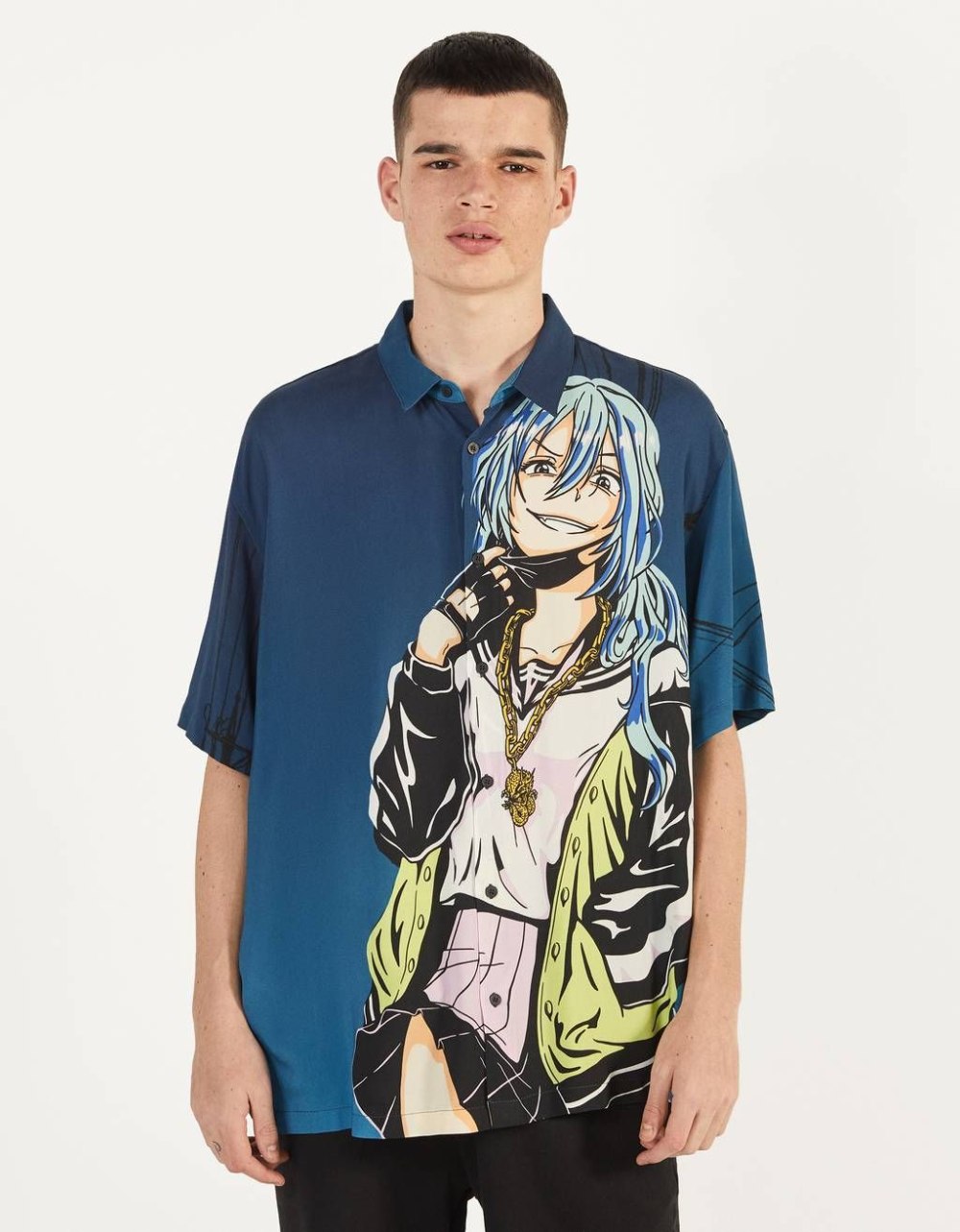 Bershka футболка аниме