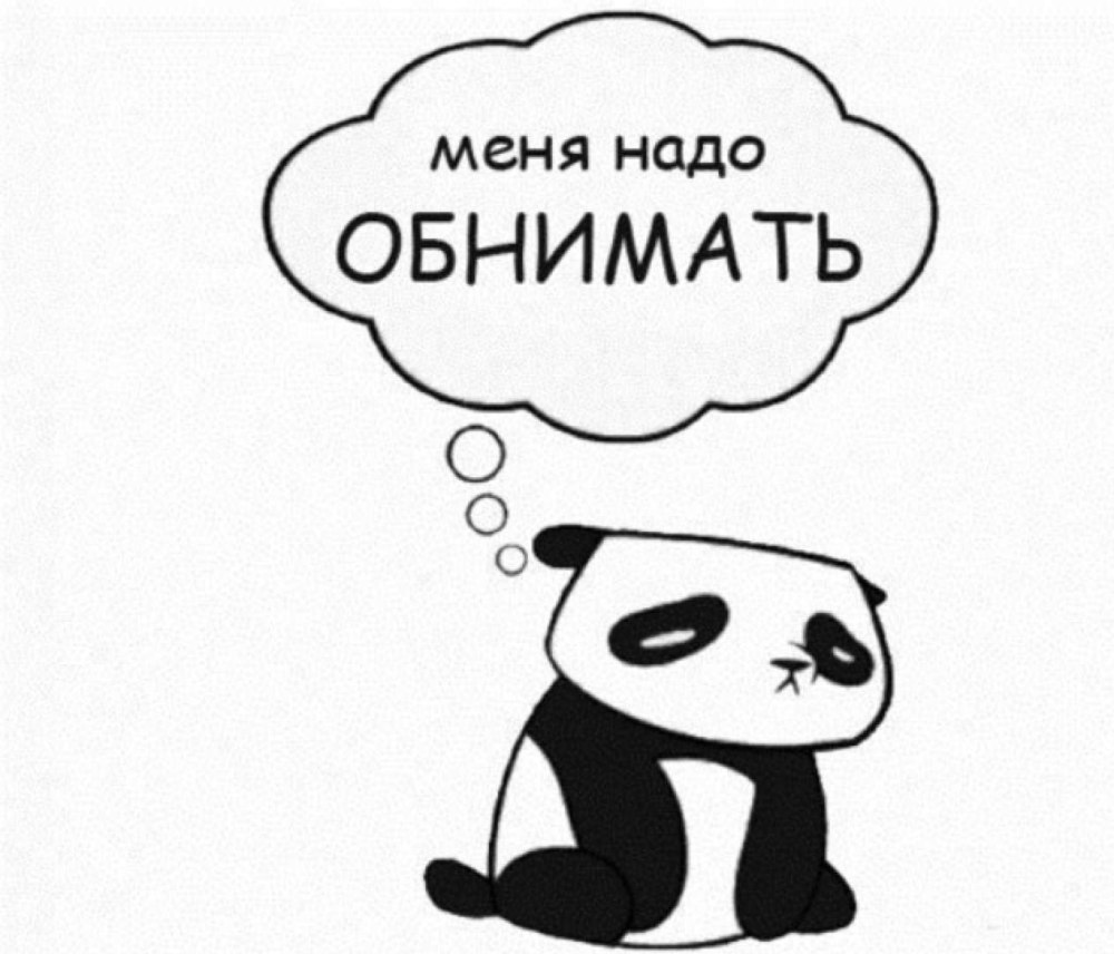 Панда меня надо обнимать