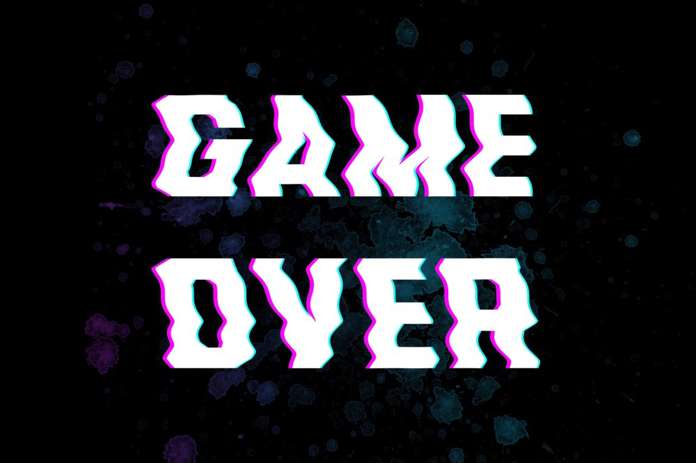 Надпись game over