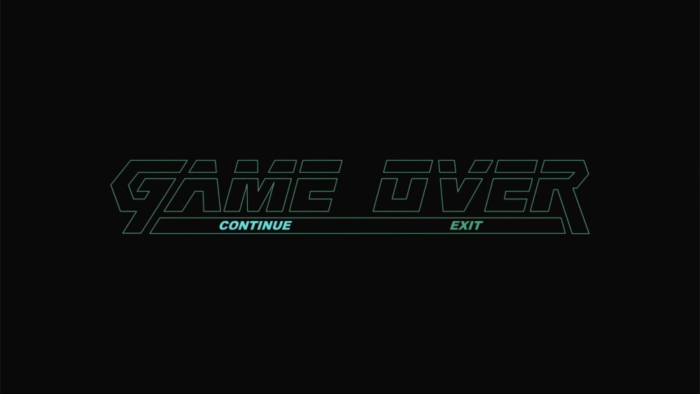 Game over на черном фоне