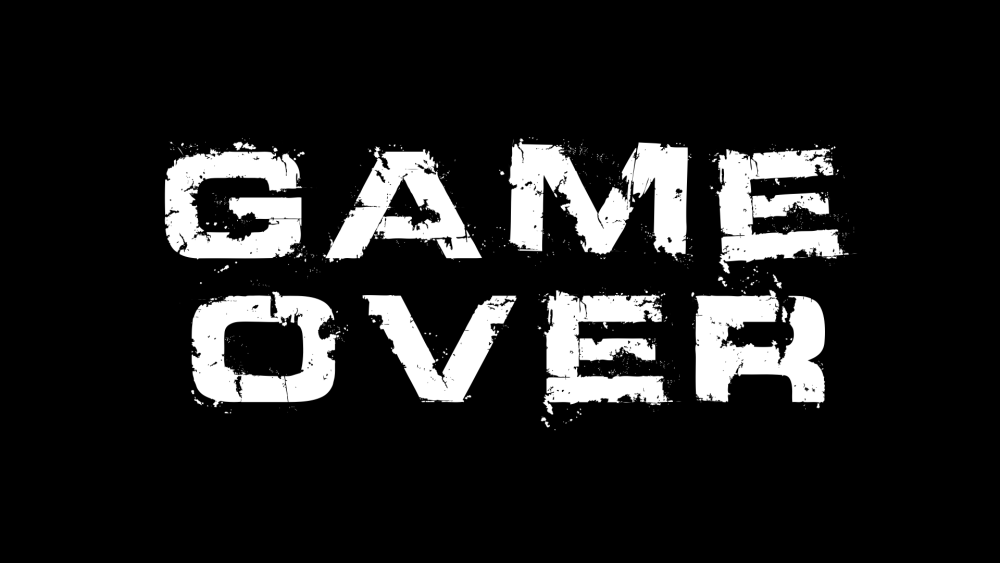 Надпись game over