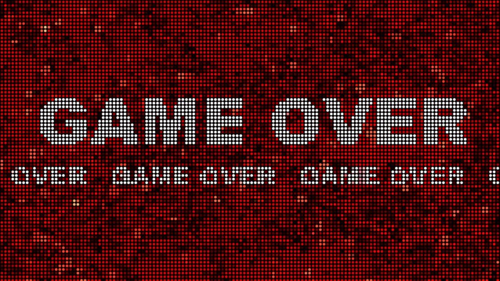 Надпись game over