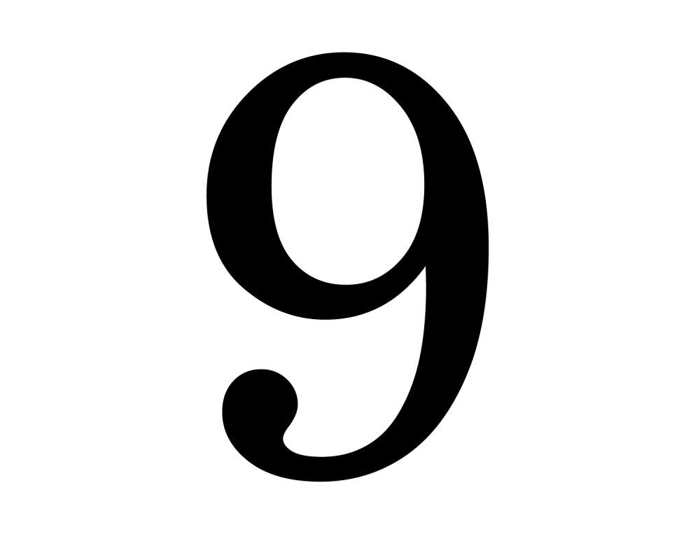 Красивая цифра 9