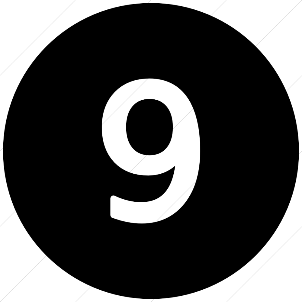 Цифра 9 трафарет для вырезания