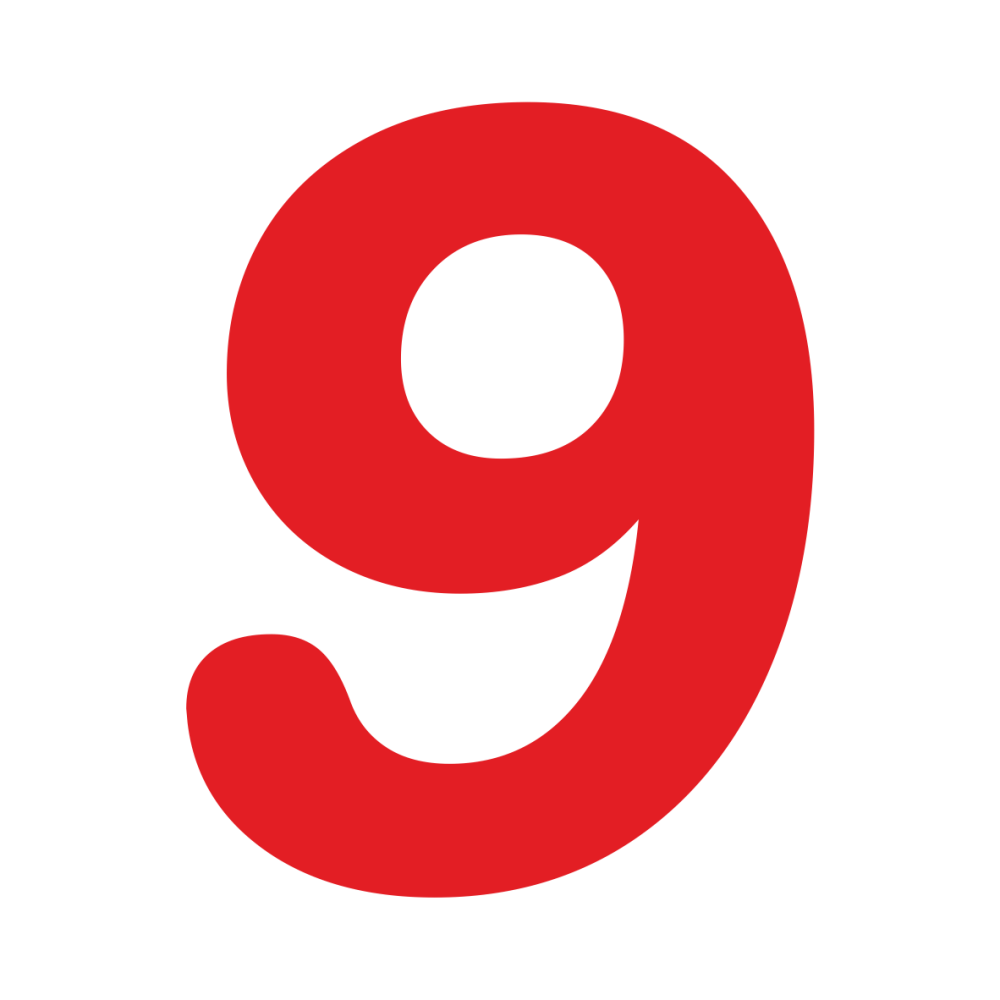 Шар фольгированный цифра 9