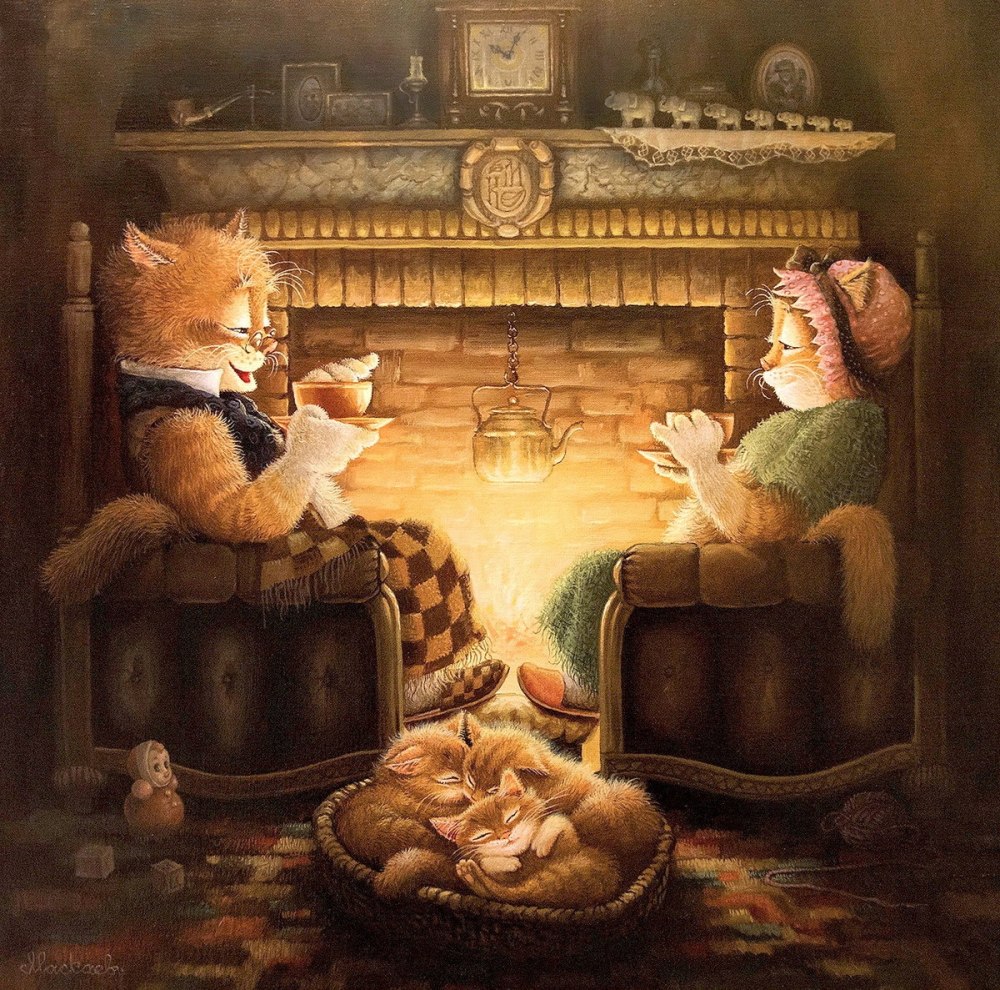 Художник Александр Маскаев кот Кузьма