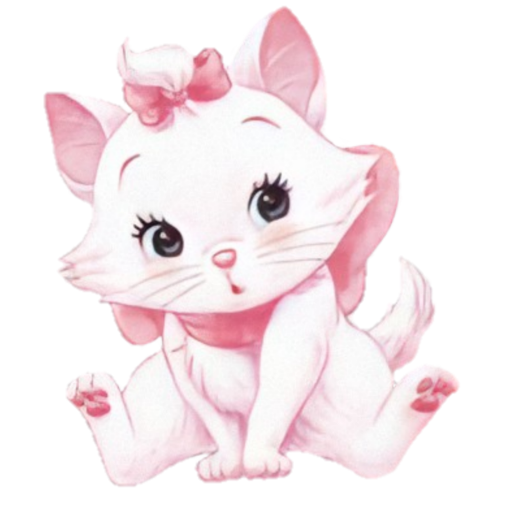 Белая кошечка с бантиком