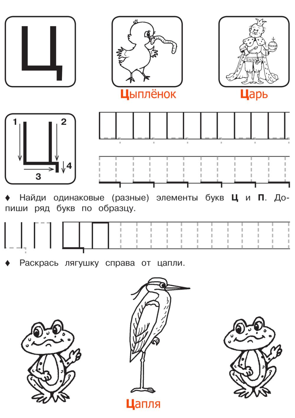 Буква ц задания для дошкольников