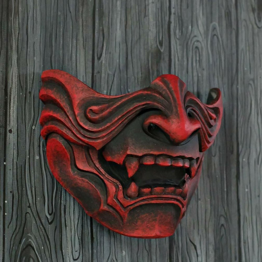 Японская маска Hannya самурая