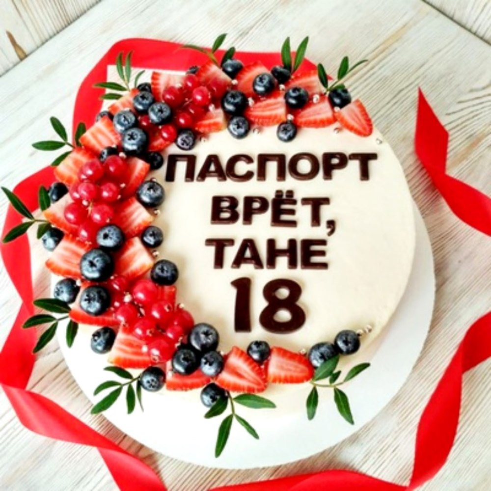 С днём рождения Танюшка тортик