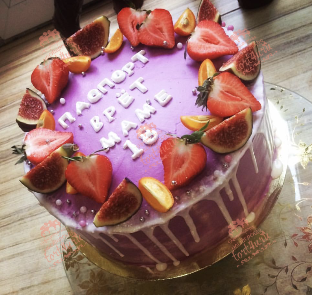 Торт маме 18 с шоколадками