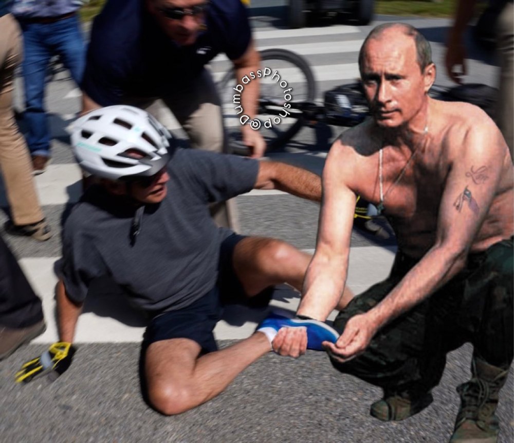 Байден упал с велосипеда