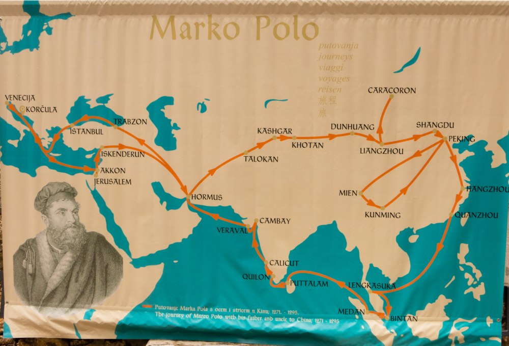 Путешествие Марко поло 1271-1275 на карте