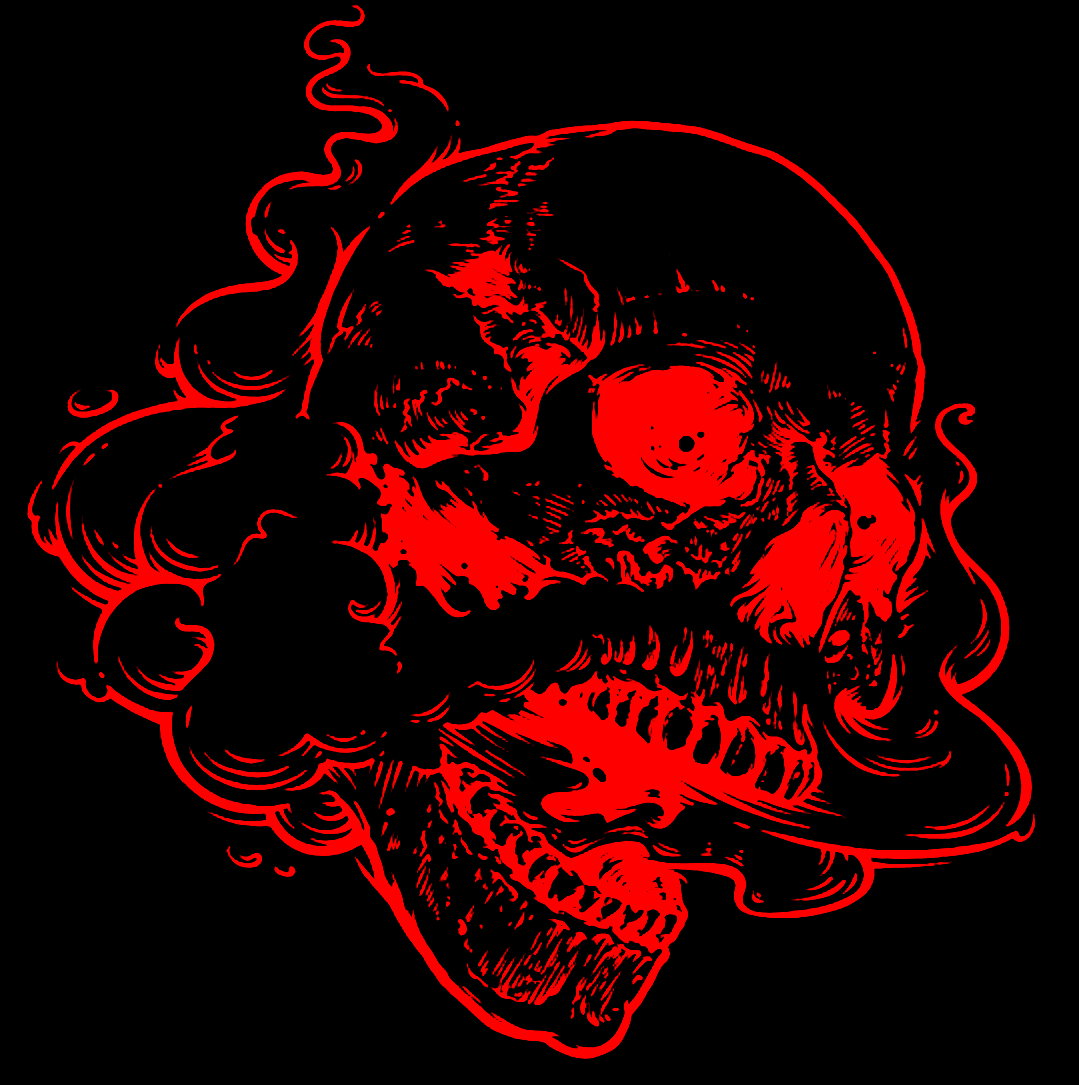 Красный череп на черном фоне. Черно красный череп. Crushed фонк