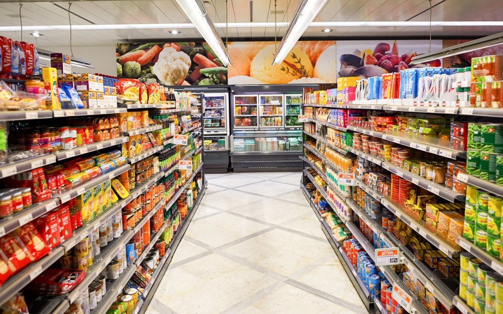 Фон для магазина продуктов