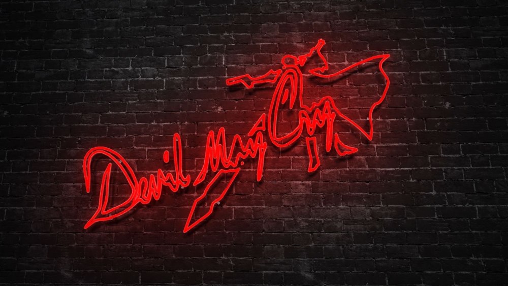 Неоновая надпись Devil May Cry