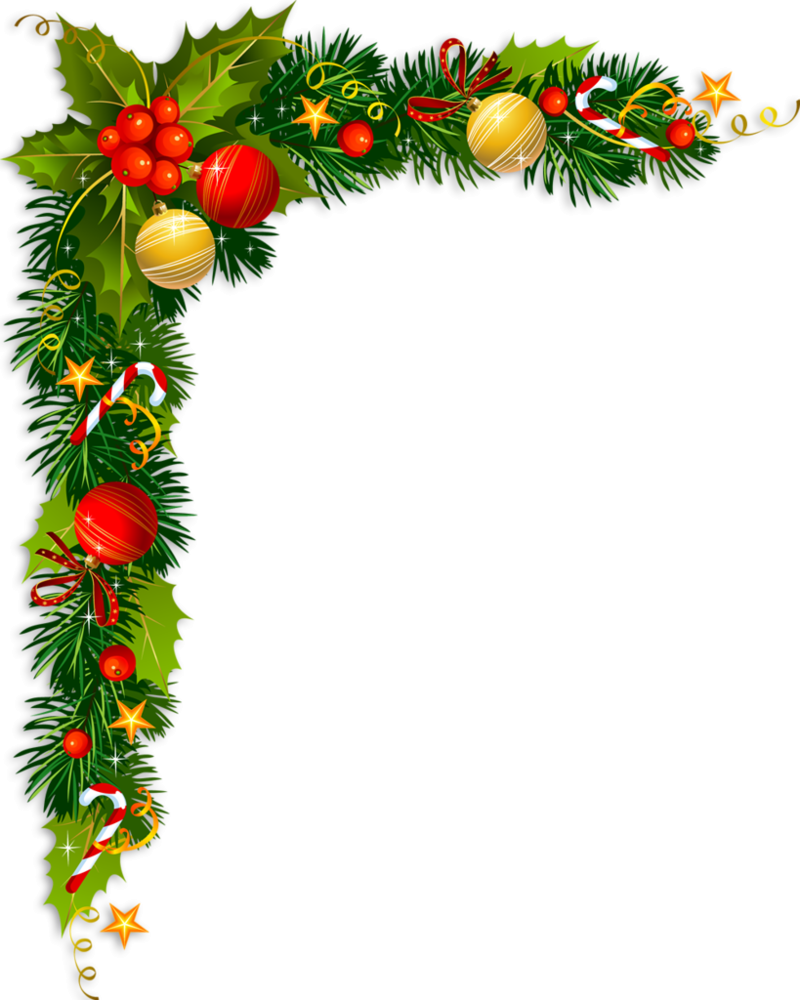 Новогодняя рамка уголок