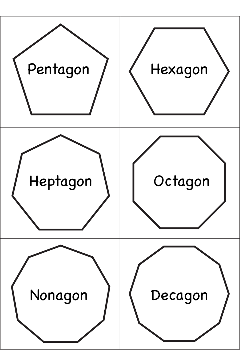 Pentagon Hexagon Octagon